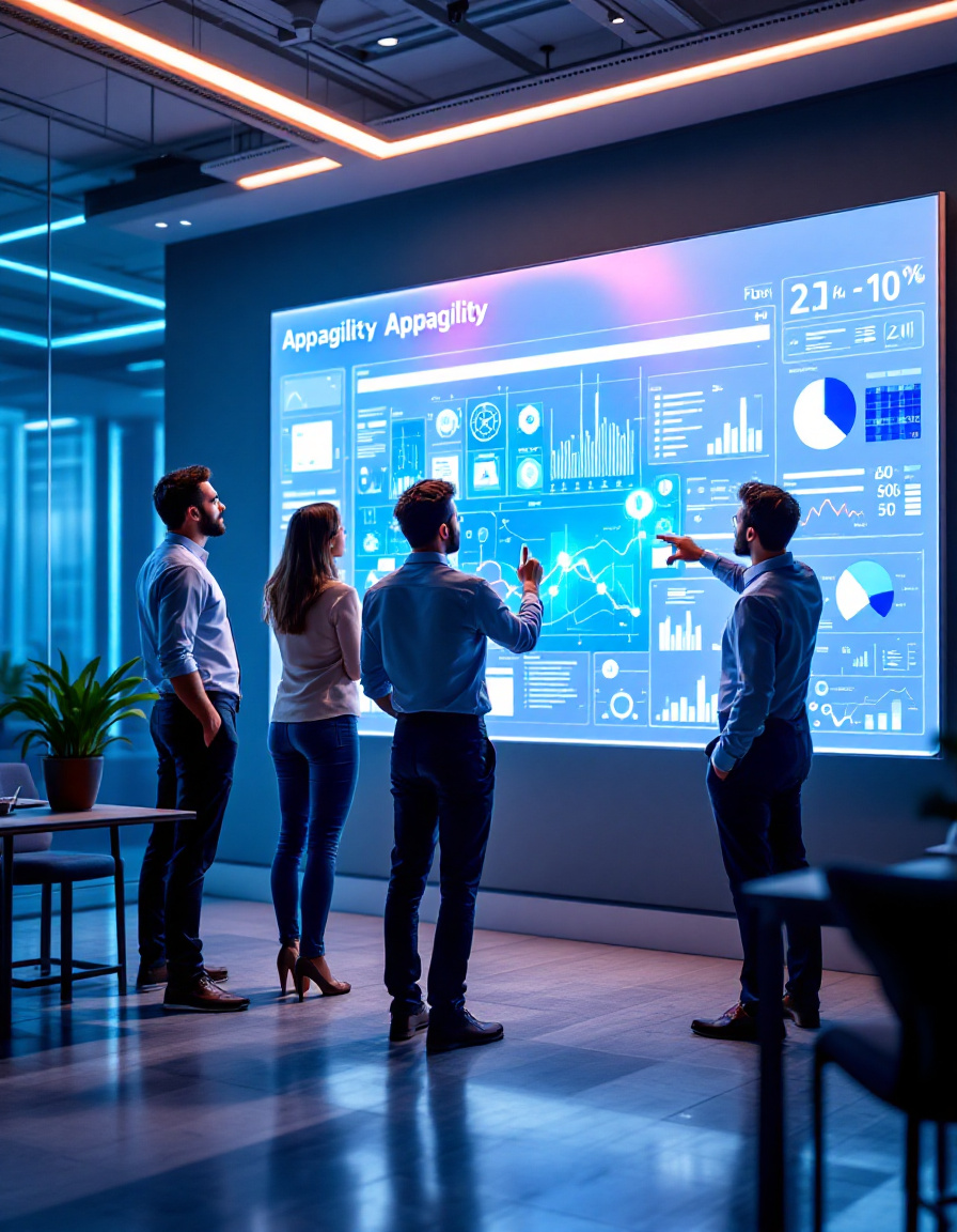 Team analyzing AI dashboard